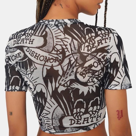 Ed Hardy mesh shirt - Picture 4 of 6